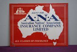 Genuine ANA Insurance Aluminum Sign 