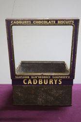Genuine Cadburys Chocolate Biscuits Glass Top Display Tin