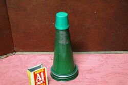 Genuine Castrol Green Metal Tin Top with Plastic Dust Cap.