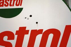 Genuine Castrol L Distributor Circular Enamel Sign  