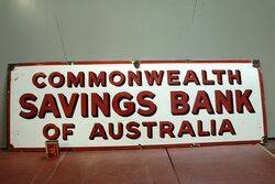 Genuine Commonwealth Bank Enamel Sign 
