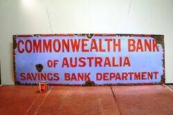 Genuine Commonwealth Bank of Australia Blue Enamel Sign 