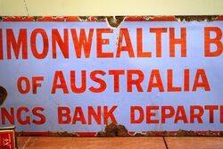 Genuine Commonwealth Bank of Australia Blue Enamel Sign 