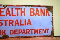 Genuine Commonwealth Bank of Australia Blue Enamel Sign 