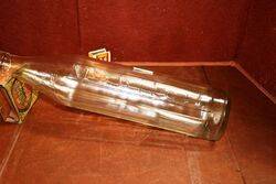 Genuine Gargoyle Mobiloil 1quart Embossed Oil Bottle