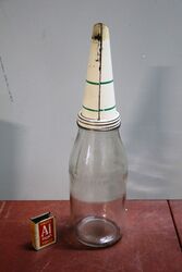 Genuine Imperial Quart Bottle with BP Tin Pourer Top