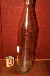 Genuine Mobiloil 1quart Embossed Oil Bottle