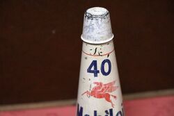 Genuine Mobiloil AF 40 Tin Top with Dust Cap