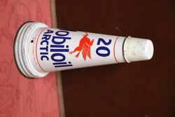 Genuine Mobiloil Arctic 20 Tin Top with Dust Cap.