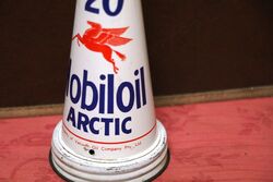 Genuine Mobiloil Arctic 20 Tin Top with Dust Cap