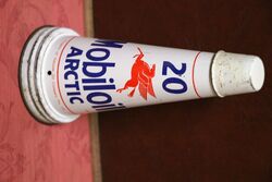 Genuine Mobiloil Arctic 20 Tin Top with Dust Cap.