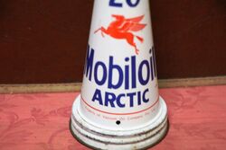 Genuine Mobiloil Arctic 20 Tin Top with Dust Cap