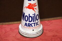 Genuine Mobiloil Arctic 20 Tin Top with Dust Cap