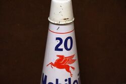 Genuine Mobiloil Arctic 20 Tin Top with Dust Cap