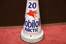 Genuine Mobiloil Arctic 20 Tin Top with Dust Cap