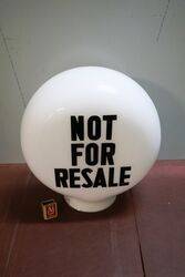 Genuine NOT FOR RESALE Pill Shape Glass Petrol Pump Globe.RE