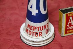 Genuine Neptune Trident 40 Motor Oil Tin Top