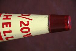 Genuine Shell X100 Tin Top and Dust Cap with Embossed Quart Bottle