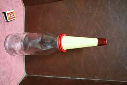 Genuine Shell X100 Tin Top and Dust Cap with Embossed Quart Bottle