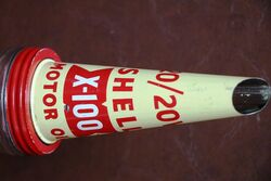 Genuine Shell X 100 Tin Top + Dust Cap + 1quart Bottle