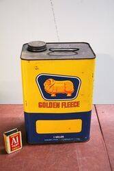 Golden Fleece Duo 1gal Motor Oil Tin. Golden Fleece Duo 1gal Motor Oil Tin.