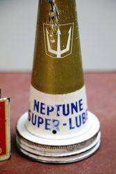 Genuine Vintage Neptune Super Lube Tin Pourer Top
