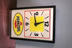 Genuine Vintage Pennzoil Workshop Wall Clock.