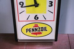 Genuine Vintage Pennzoil Workshop Wall Clock