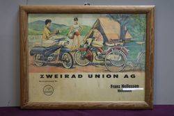 Genuine Zweirad Union AG Framed Advertising Poster 