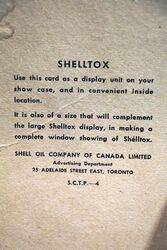 Genuine and Rare Shelltox Garage Advertising Card