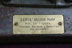 Geryk Vacuum Pump By Thomason Skinner And Hamilton Glasgow 