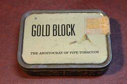 Gold Block Tobacco Tin