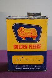 Golden Fleece One Quart Oil Tin 