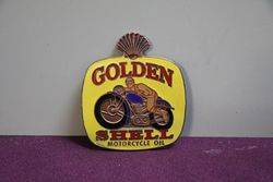 Golden Shell Motorcycle Oil Car Badge By W.O.Lewis Birmingham 