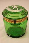 Green Mary Gregory Trinket Box