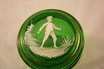 Green Mary Gregory Trinket Box