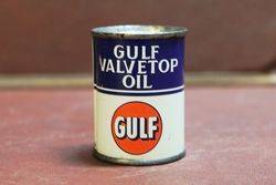 Gulf Valvetop Oil Tin