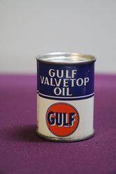 Gulf Valvetop Oil Tin andquotSuper Lubrifiant Pour Haut De Cylindresandquot