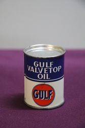 Gulf Valvetop Oil Tin andquotSuper Lubrifiant Pour Haut De Cylindresandquot