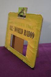 HMV andquotHis Masterand39s Voiceandquot All Word Radio Cardboard Advertising Sign 