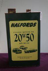 Halfords 20W 50 Motor Oil 5 Litre Tin 