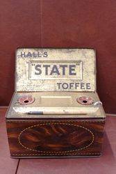 Halls State Toffee Writing Box Tin