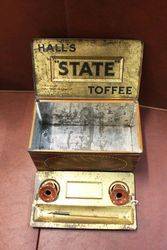 Halls State Toffee Writing Box Tin