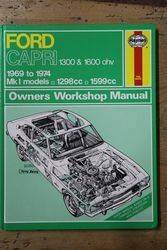 Haynes Owners Workshop Manual Ford Capri 1300 and 100 ohv 1969 to 1974