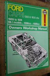 Haynes Owners Workshop Manual Ford Capri 1300 and 100 ohv 1969 to 1974