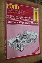 Haynes Owners Workshop Manual Ford Escort 1968 to 1974