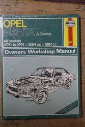 Haynes Owners Workshop Manual Opel Manta Coupe