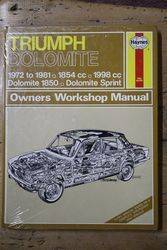 Haynes Owners Workshop Manual Triumph Dolomite 1972 to 1981 