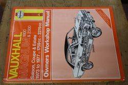 Haynes Owners Workshop Manual Vauxhall  Magnum 1800 and2300