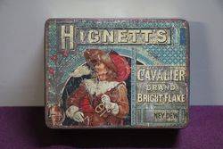 Hignettand39s Cavalier Brand Bright Flake  Tobacco Tin 